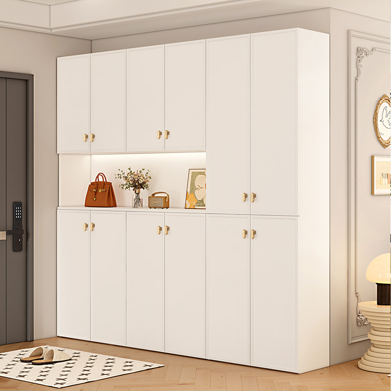 法式奶油风入户鞋柜定制