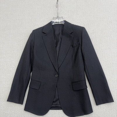 Th同款 2025秋冬新品女装 羊毛法兰绒单粒扣修身西装 P0801103