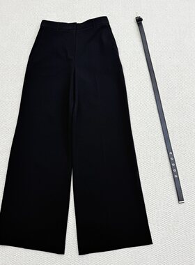 M家同款 2026早秋新品女装 卡迪高腰垂感三醋酯纤维混纺直筒长裤