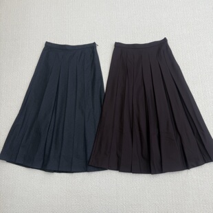 羊毛法兰绒百褶半裙 Th专柜同款 女装 2025秋冬新品 P0801302