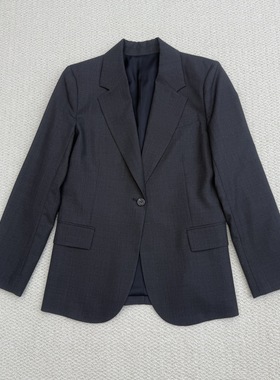 Th同款 2025秋冬新品女装 薄款羊毛混纺单粒扣修身西装 P0201109