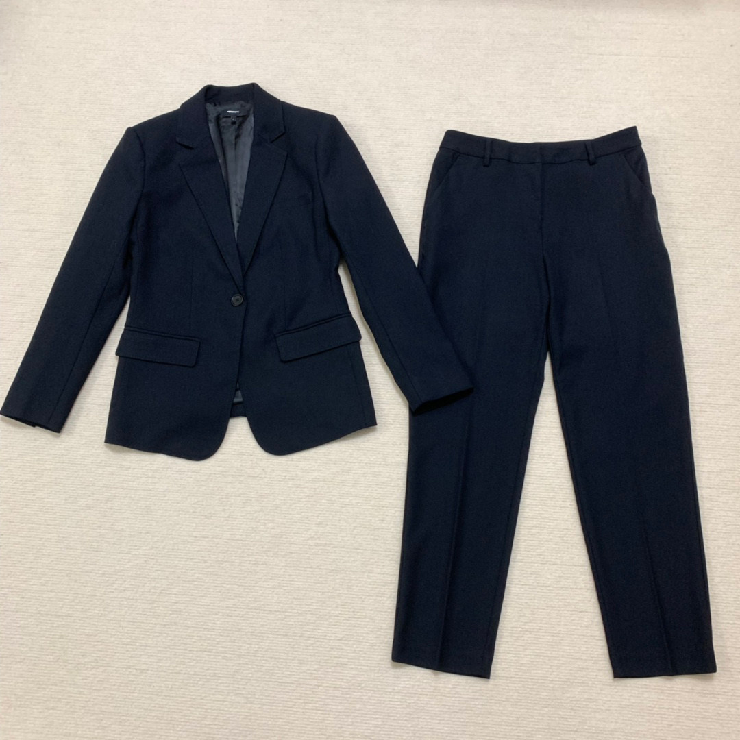 TH 经典款女装 珠边羊毛西装套装 修身小外套 高腰九分西裤 整套