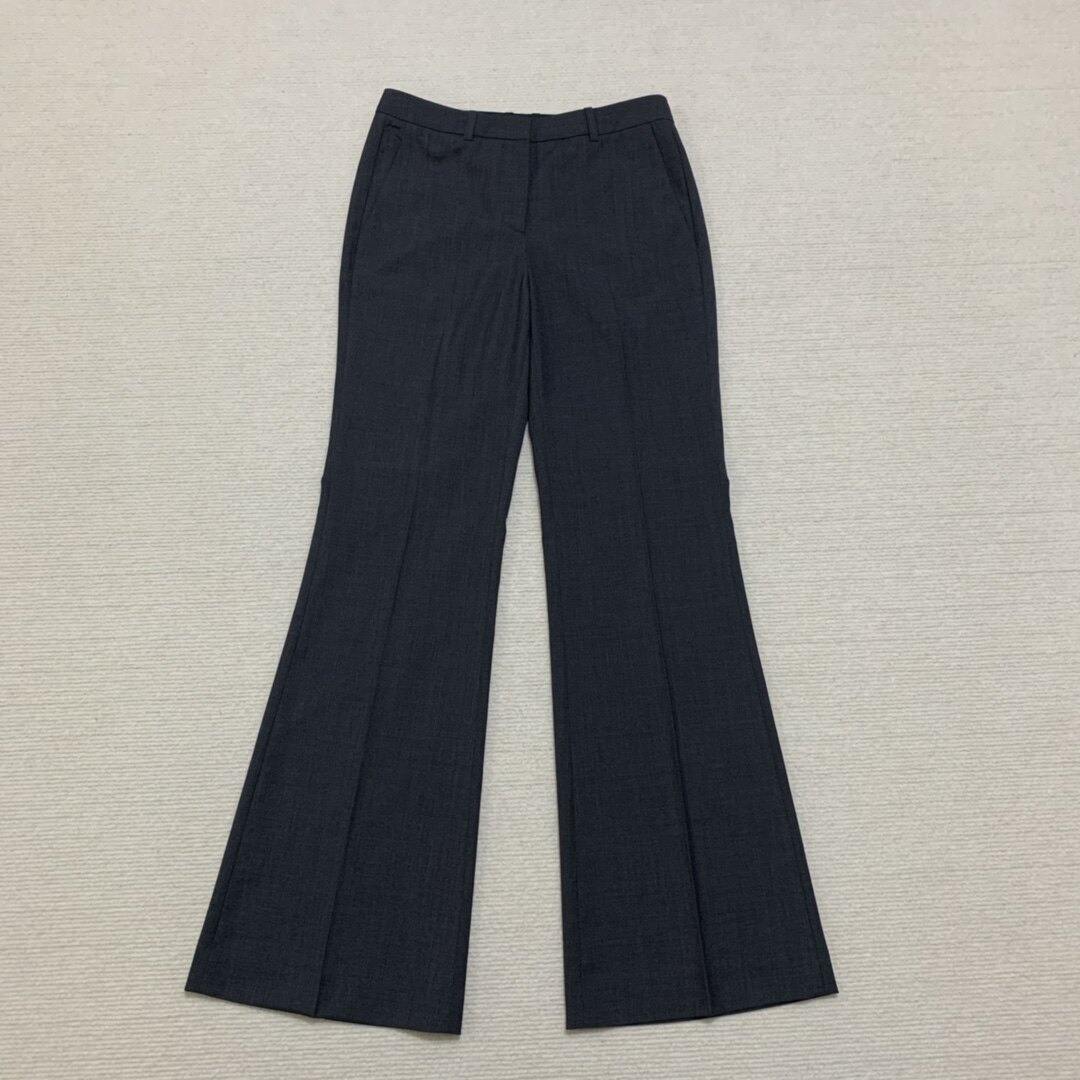 Th原 2026早秋新品女装 薄款羊毛混纺微喇休闲长裤 M0101238