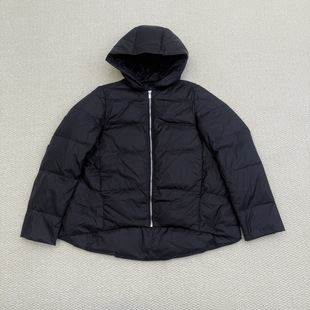 Th同款 2025秋冬新品女装 短款A版白鸭绒连帽羽绒服 O0907402