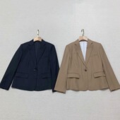 2025早春新品 女装 羊毛法兰绒一粒扣修身 Th同款 西装 O0801101