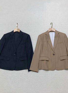 Th同款 2025早春新品女装 羊毛法兰绒一粒扣修身西装 O0801101
