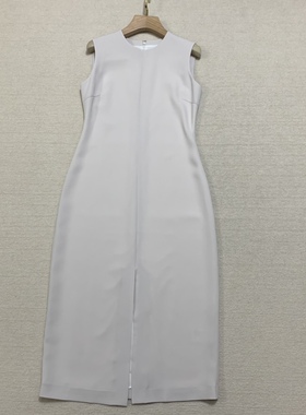 Th同款 2025春夏新品女装 三醋酯纤维混纺前开衩连衣裙 O1109614