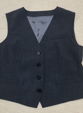 Th同款 2025春季新品女装 羊毛混纺修身单排扣修身马甲 O0701102