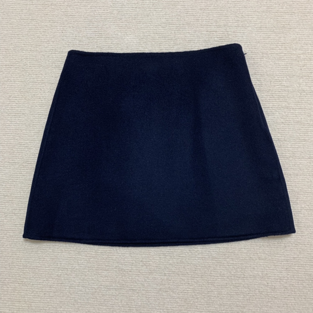 TH 2025秋冬新品女装 双面羊毛羊绒高腰A字半裙迷你短裙 N0701307