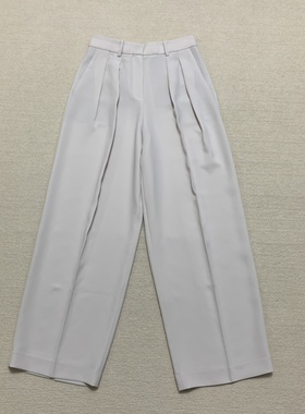 Th同款 2025早春新品女装 三醋酯纤维混纺高腰阔腿长裤 N0709228