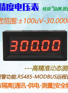 BY539V桂辰5位微伏高精度数字电压表±100uV-±30.0000V通迅RS485