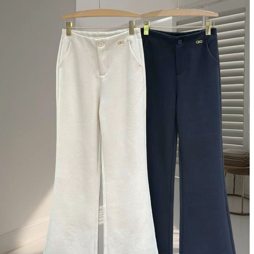 高端定制  欧洲站  字母后松紧保暖显瘦休闲微喇裤88913