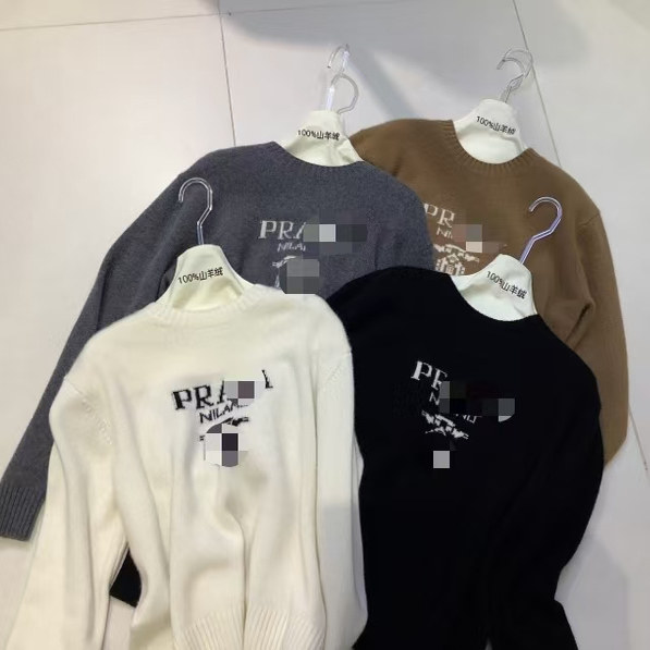 高端定制 欧洲站   圆领字母羊绒针织衫Z