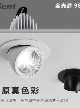 嵌入式象鼻灯LED射灯可调角度女装店30W35W商场展厅高显色天花灯