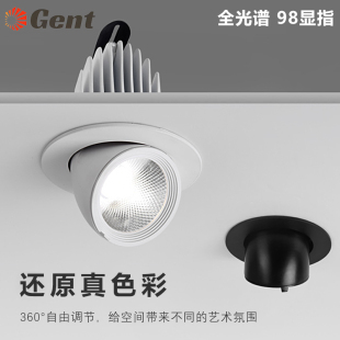 嵌入式 店30W4500K商场展厅高显天花灯 象鼻灯LED射灯可调角度女装