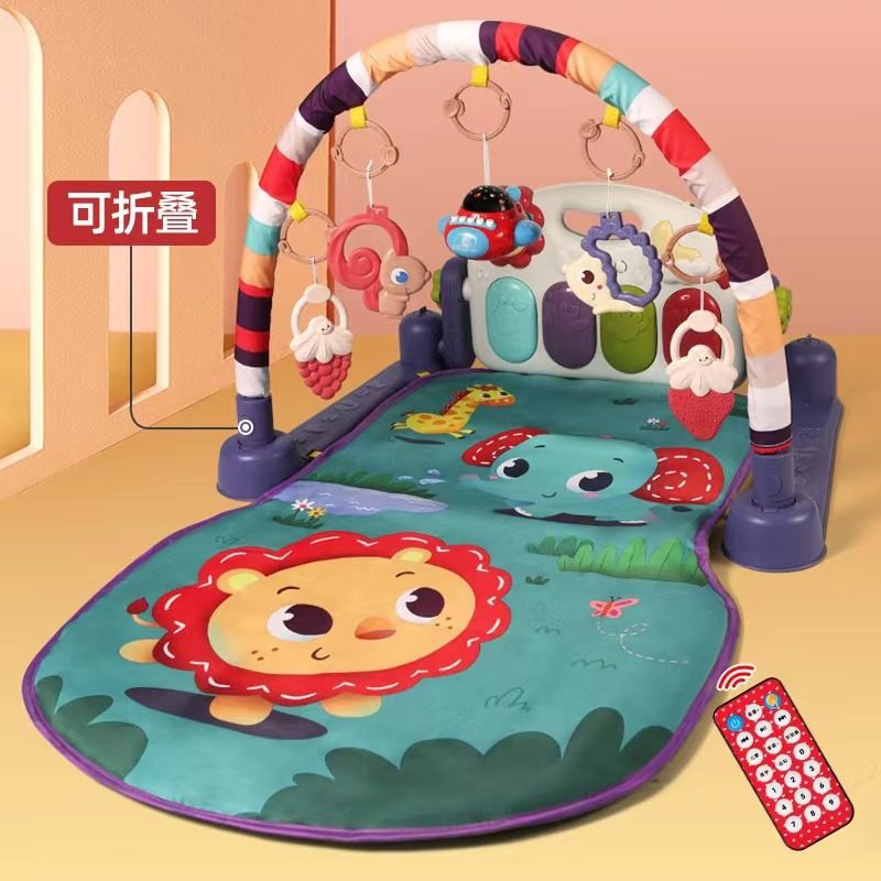 美贝乐折叠式音乐踢踏琴新生婴儿玩具0-1岁健身架器早教益智男女