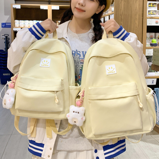日系软妹高颜值双肩包女小众设计简约初中生书包少女童春游小背包