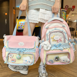 二次元痛包书包初中女生小众多巴胺Lolita双肩包小学生可爱单肩包