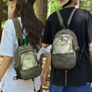 多功能两用胸包男女轻便携小型双肩包户外徒步登山包斜挎包平板包