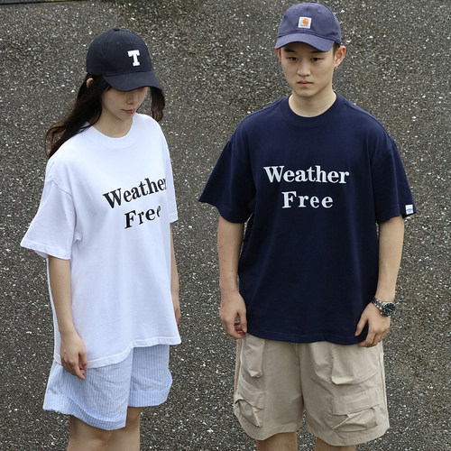 国潮重磅短袖WeatherFree情侣