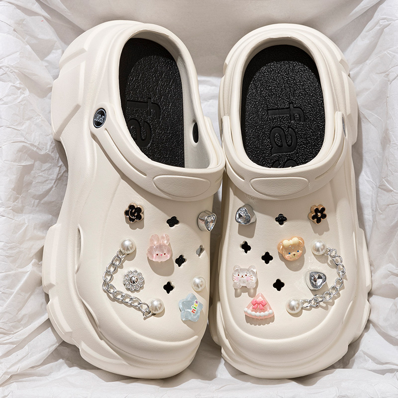 厚底洞洞鞋女款2024新款夏季外穿