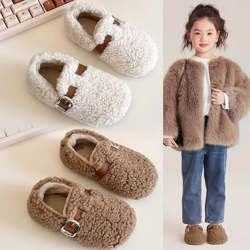 2025新款儿童毛毛鞋秋冬加绒保暖豆豆鞋男女童一脚蹬休闲百搭棉鞋,童鞋/婴儿鞋/亲子鞋,棉鞋,淘宝优惠券,粉丝福利购,淘宝优惠卷