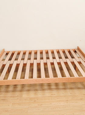 山毛榉木实木沙发床伸缩推拉床排骨架抽拉榻榻米多功能床可定制