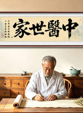 中医养生馆装饰画高档字画