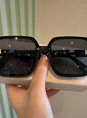 大框黑色圆脸太阳镜防晒高级感