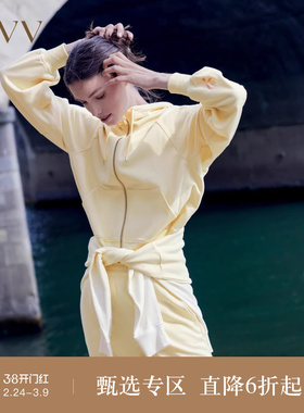 【高级运动系列】OVV秋冬热卖女装刺绣连帽卫衣开衫外套