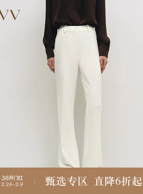 【日本进口三醋酸】OVV秋冬热卖女装简约微喇休闲西裤