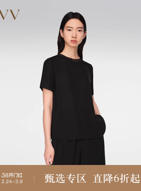 【重磅真丝】OVV春夏热卖女装19MM双乔罗纹短袖T恤