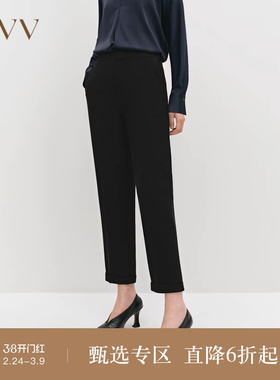 OVV秋冬热卖女装经典舒适九分烟管裤基础易搭休闲裤