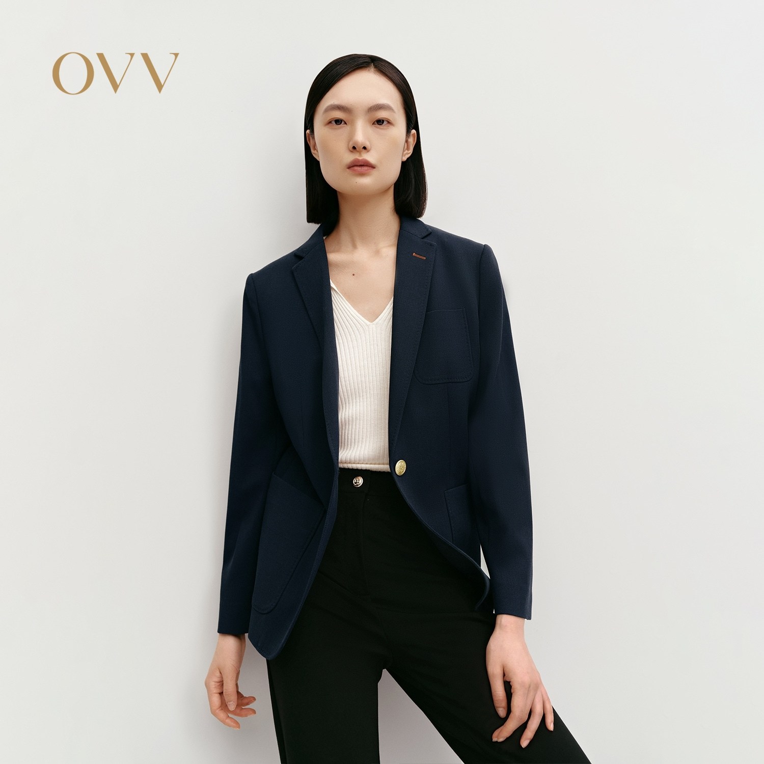 OVV秋冬热卖女装一粒扣精纺羊毛职场通勤休闲西服外套,女装/女士精品,西装,淘宝优惠券,粉丝福利购,淘宝优惠卷