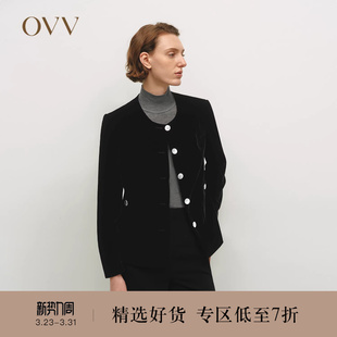 日本进口面料经典 女装 OVV秋冬热卖 夹克外套 极夜丝绒