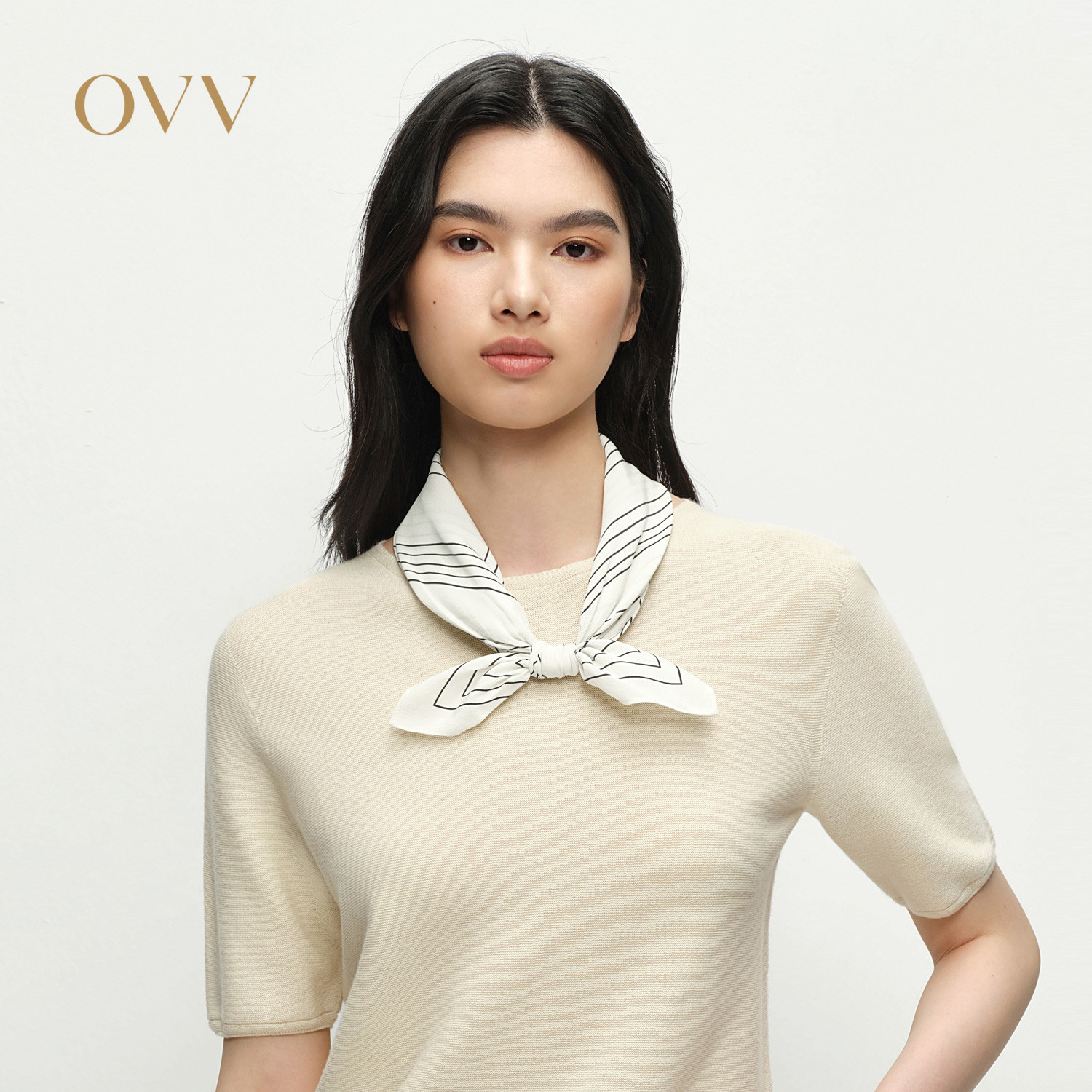 OVV2025春夏新款18MM双绉真丝素雅大方简约易搭丝巾