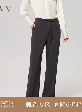 【日本进口三醋酸】OVV秋冬女装系带简约利落通勤休闲裤