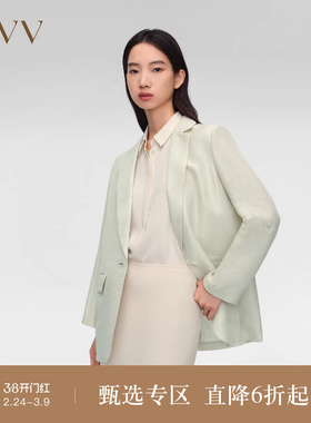 【孙俪同款】OVV春夏热卖女装19MM丝麻休闲西服外套