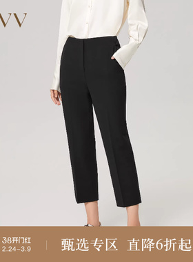 OVV秋冬女装高弹基础易搭经典舒适通勤休闲裤