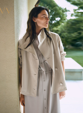 【SOLOTEX】OVV2025秋冬新款女装立领直筒休闲短风衣