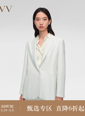 OVV春夏热卖女装简约舒适精纺羊毛经典职场通勤西服外套