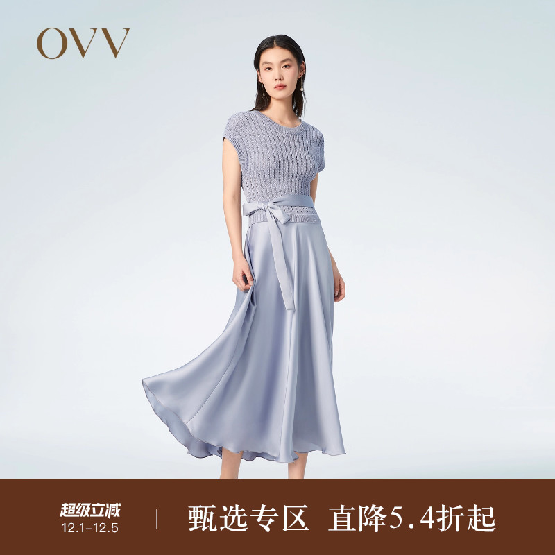 OVV春夏休闲拼接连衣裙