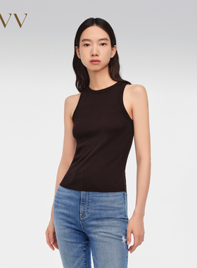 OVV春夏热卖女装基础易搭运动修身休闲真丝无袖背心