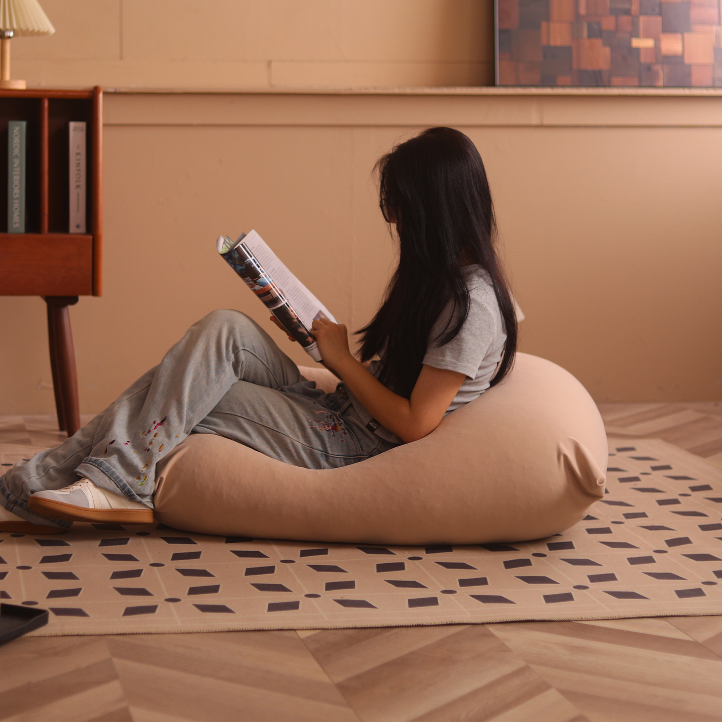 超软弹力布儿童EPP懒人沙发单人豆袋可拆洗客厅卧室小沙发榻榻米