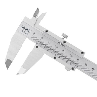 得力(deli)DL92150机械式简易卡尺游标读数内径外径卡尺150mmDL92