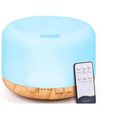 奉渊香薰机500ml香薰灯房间家用空气净化加湿器暖灯底部木纹 遥控