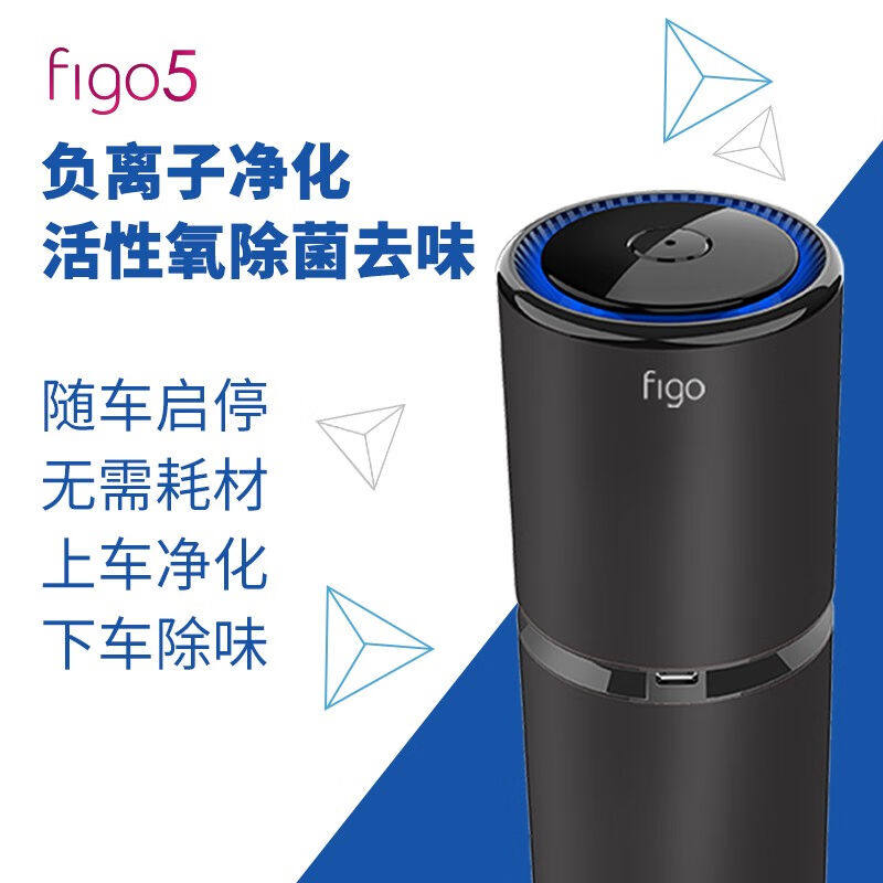 figo5车载负离子空气净化器臭氧除甲醛杀菌新车除异味烟味雾霾pm2