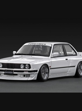 现货 IG IG3719 1:18 宝马 BMW M3 E30 火箭兔宽体 白色 树脂车模