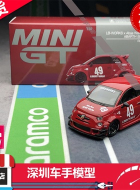 现货 MINIGT 1:64合金车模 963 阿巴斯Abas Works ABARTH 595 #49