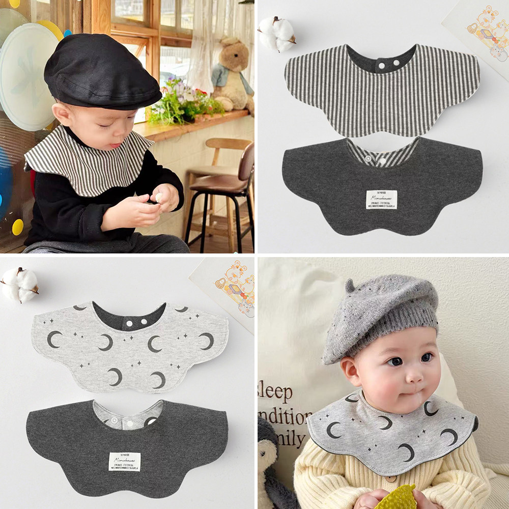 欧美婴儿口水巾纯棉加厚围兜花瓣围纯色双面可戴防吐奶巾宝宝围嘴,婴童用品,口水巾,淘宝优惠券,粉丝福利购,淘宝优惠卷